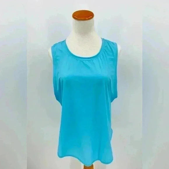 BNWT Zyia Active Sky Blue Panel Split Back Mesh Tank, XXL - Picture 2 of 10